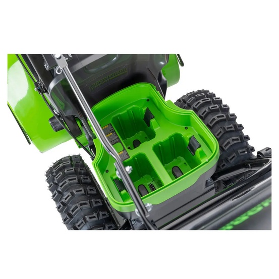 Снегоуборщик аккумуляторный самоходный Greenworks GD82ST56 бесщеточный, 82V с 3хАКБ 5 Ач + ЗУ 4А