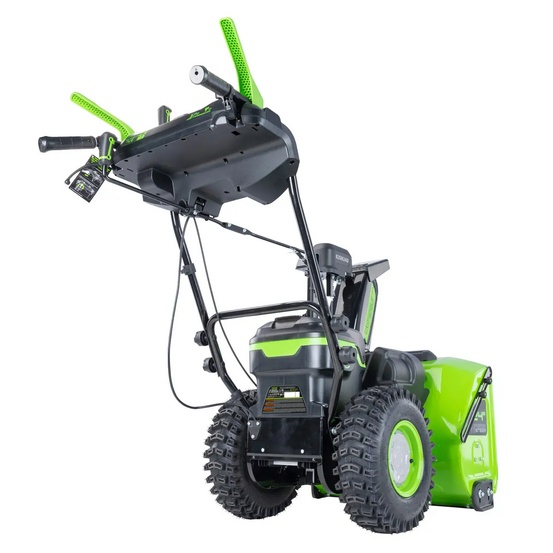Снегоуборщик аккумуляторный самоходный Greenworks GD82ST56 бесщеточный, 82V с 3хАКБ 5 Ач + ЗУ 4А
