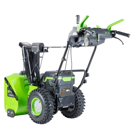 Снегоуборщик аккумуляторный самоходный Greenworks GD82ST56 бесщеточный, 82V с 3хАКБ 8 Ач + ЗУ 24А