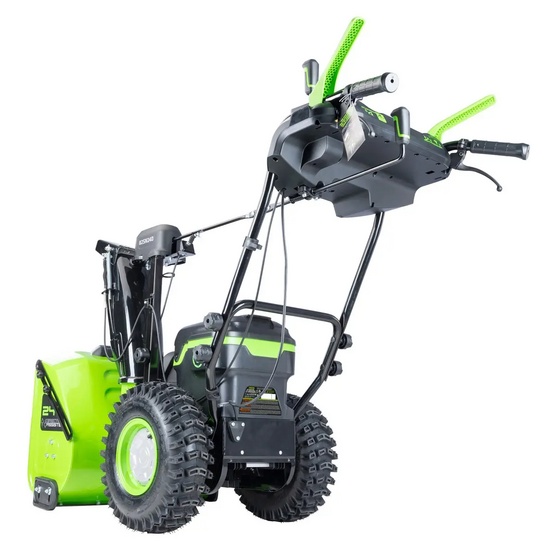 Снегоуборщик аккумуляторный самоходный Greenworks GD82ST56 бесщеточный, 82V с 3хАКБ 5 Ач + ЗУ 24А