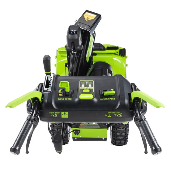 Снегоуборщик аккумуляторный самоходный Greenworks GD82ST56 бесщеточный, 82V с 3хАКБ 5 Ач + ЗУ 24А