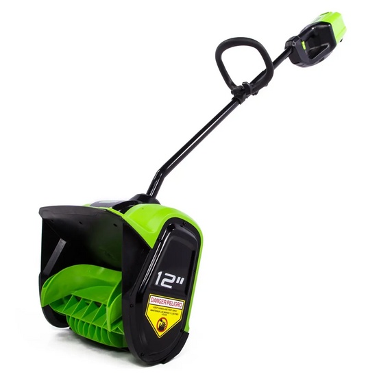 Снегоуборщик аккумуляторный ручной Greenworks GD60SS бесщеточный, 60V с АКБ 8 Ач + ЗУ 10А двойное