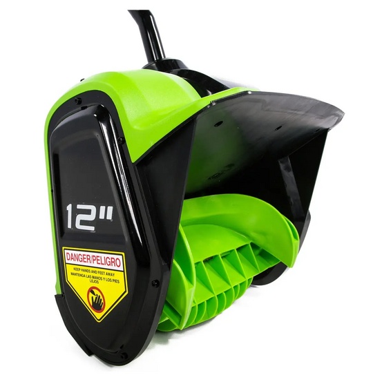 Снегоуборщик аккумуляторный ручной Greenworks GD60SS бесщеточный, 60V с АКБ 2 Ач + ЗУ 10А двойное
