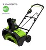 Снегоуборщик аккумуляторный ручной Greenworks GD60PST бесщеточный, 60V с 2хАКБ 8 Ач без ЗУ