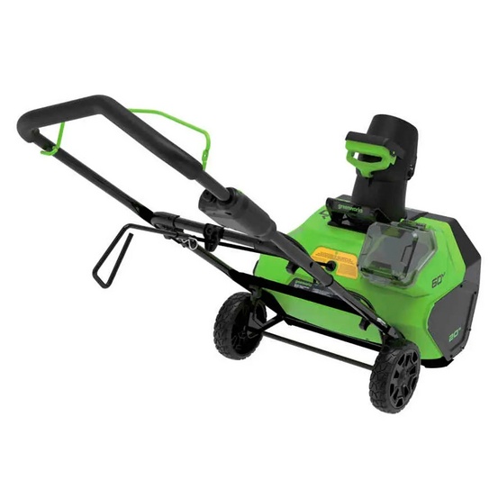 Снегоуборщик аккумуляторный ручной Greenworks GD60PST бесщеточный, 60V с 2хАКБ 4 Ач + ЗУ 10А двойное