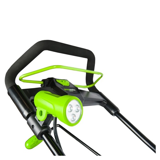 Снегоуборщик аккумуляторный Greenworks GD40ST бесщеточный, 40V с АКБ 2 Ач USB + ЗУ 2А