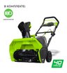 Снегоуборщик аккумуляторный Greenworks GD40ST (GD40SB) бесщеточный, 40V с АКБ 2 Ач без ЗУ