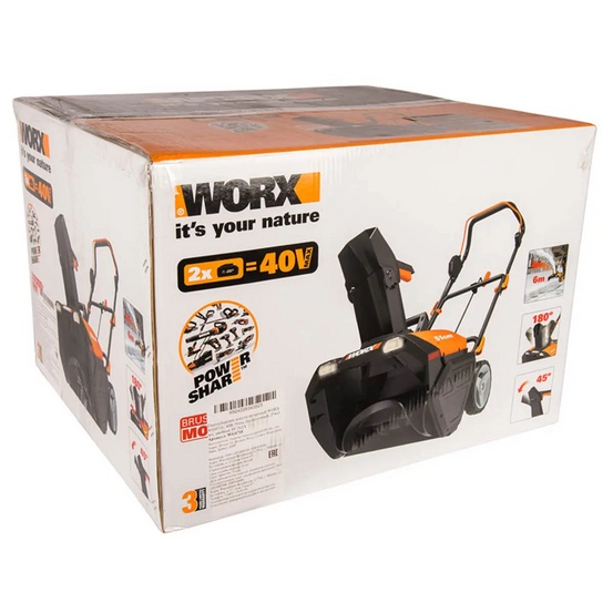 Снегоуборщик аккумуляторный WORX WG471E.9, без АКБ и ЗУ