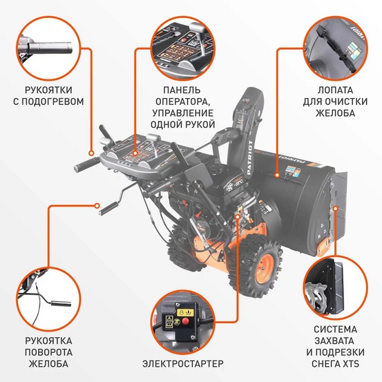 Снегоуборщик бензиновый самоходный Patriot Сибирь 110 E