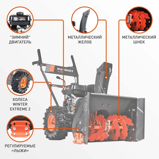 Снегоуборщик бензиновый самоходный Patriot PS 601