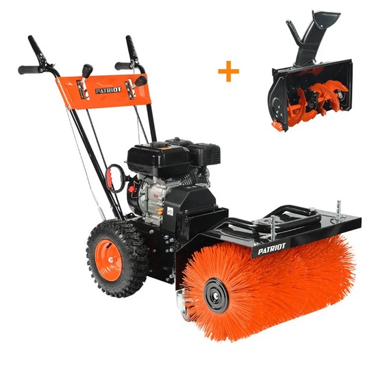 Подметальная машина универсальная Patriot PS 888 S + снегоотбрасыватель SA 56