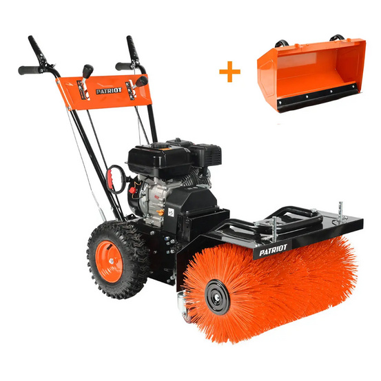 Подметальная машина универсальная Patriot PS 888 S + контейнер для мусора DC 60