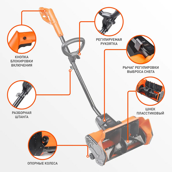 Ручной электрический снегоуборщик Patriot PS 1600 E