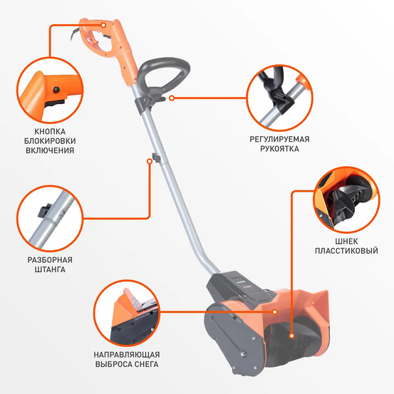 Снегоуборщик электрический ручной Patriot PS 1500 E