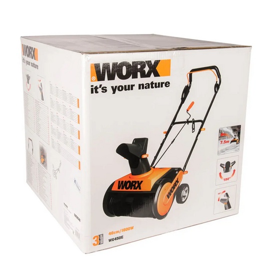 Снегоуборщик электрический WORX WG450E 1600Вт