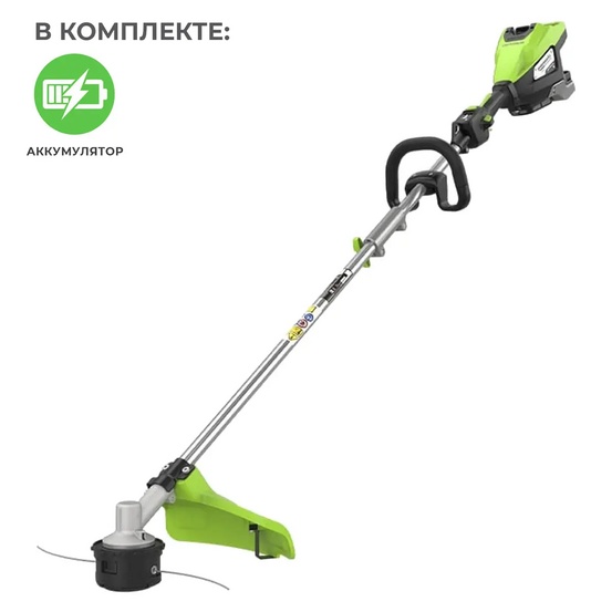 Аккумуляторный триммер Greenworks ST161S бесщеточный, 82V c АКБ 8 Ач