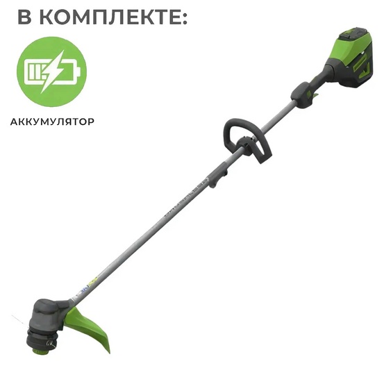 Аккумуляторный триммер Greenworks GD60LT бесщеточный, 60V с АКБ 5 Ач, без ЗУ