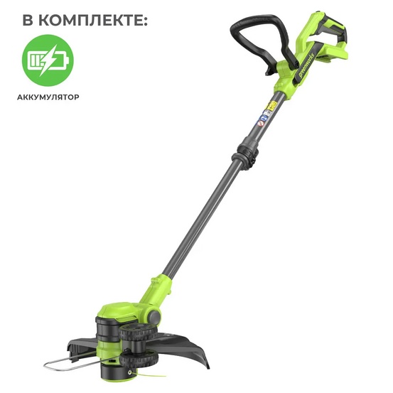 Аккумуляторный триммер Greenworks GD40LT331, 40V с АКБ 4 Ач USB, без ЗУ