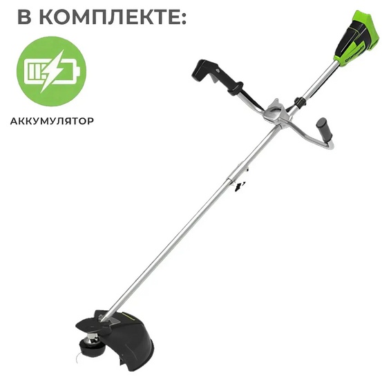 Аккумуляторный триммер Greenworks GD40BCB бесщеточный, 40V с АКБ 2 Ач, без ЗУ