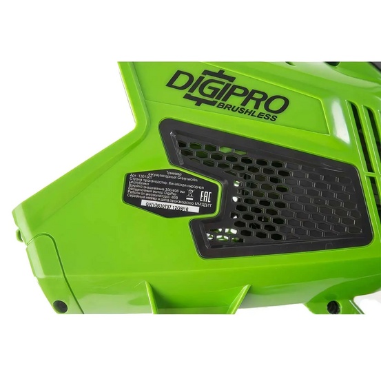 Аккумуляторный триммер Greenworks GD40BC бесщеточный, 40V с АКБ 4 Ач USB, без ЗУ