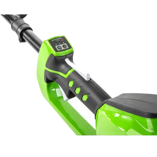 Аккумуляторный триммер Greenworks GD40BC бесщеточный, 40V с АКБ 2 Ач USB + ЗУ 4А двойное