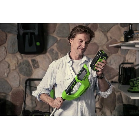 Аккумуляторный триммер Greenworks G40LT30, 40V с АКБ 2 Ач USB + ЗУ 2А