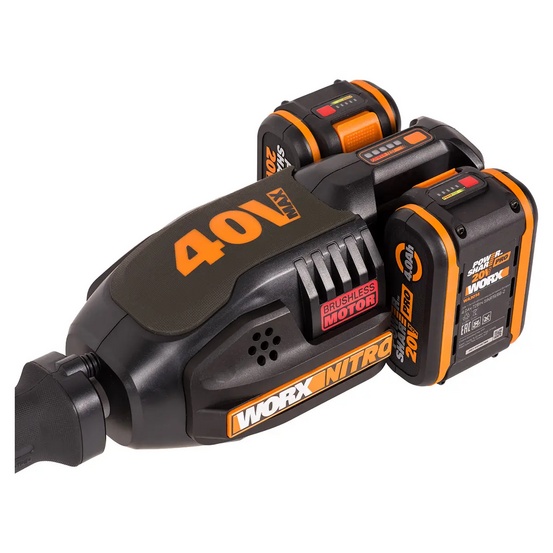 Аккумуляторный триммер WORX NITRO WG186E.1  40V, 4Ач х2, ЗУ