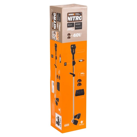 Аккумуляторный триммер WORX WG185E 40V, 4Ач х2, ЗУ