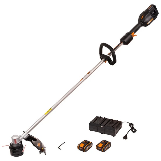 Аккумуляторный триммер WORX WG185E 40V, 4Ач х2, ЗУ