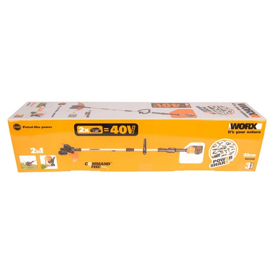 Аккумуляторный триммер WORX WG184E 40V, 2Ач х2, ЗУ