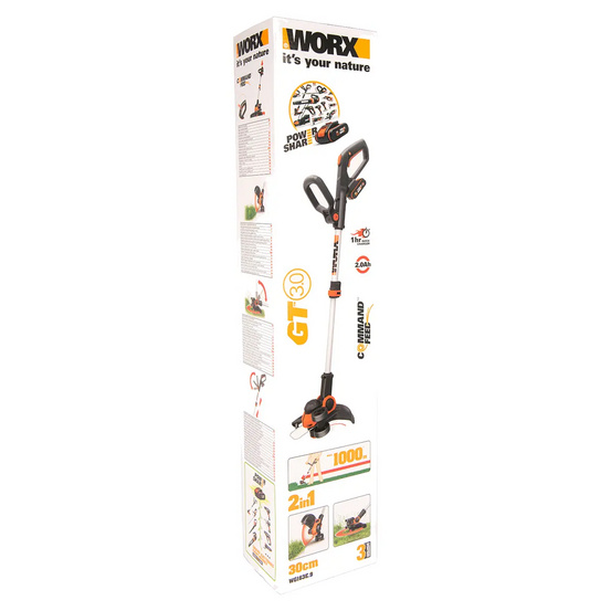 Аккумуляторный триммер WORX WG163E.9 20V, без АКБ и ЗУ