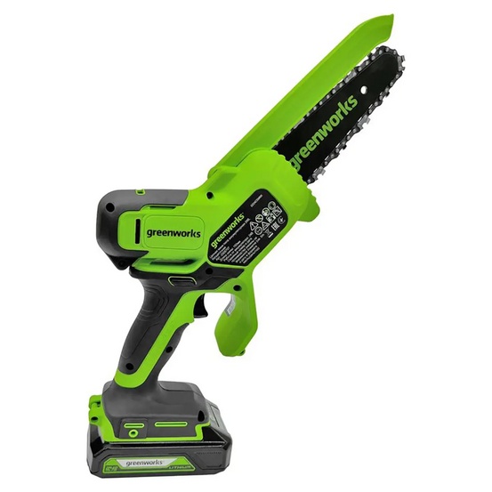 Аккумуляторная бесщеточная цепная мини пила Greenworks GD24CSMNX 24V (15см) без АКБ и ЗУ