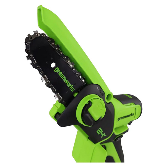 Аккумуляторная бесщеточная цепная мини пила Greenworks G24MCS10 24V (10см) без АКБ и ЗУ