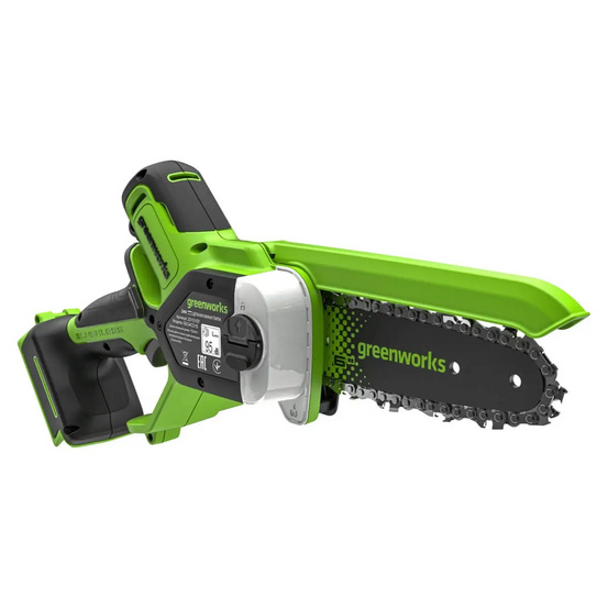Аккумуляторная цепная пила Greenworks G24CS15 24V (15см), с АКБ 4 Ач + ЗУ