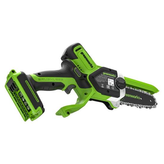 Аккумуляторная цепная пила Greenworks G24CS15 24V (15см), с АКБ 4 Ач + ЗУ