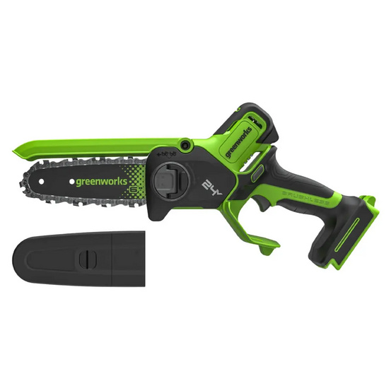 Аккумуляторная цепная пила Greenworks G24CS15 24V (15см), с АКБ 4 Ач + ЗУ