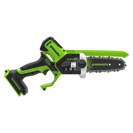 Аккумуляторная цепная пила Greenworks G24CS15 24V (15см), с АКБ 4 Ач + ЗУ