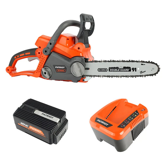 Аккумуляторная цепная пила Patriot CS 402 XL 40В, с АКБ 2.5 Ач + ЗУ