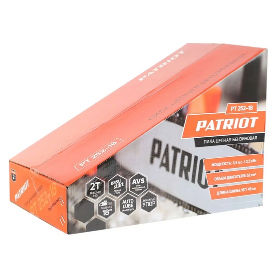 Цепная бензиновая пила Patriot PT 252-18