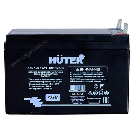 Аккумуляторная батарея HUTER 12V, 12Ah