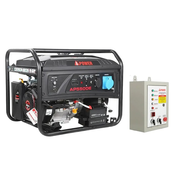 Бензиновый генератор A-iPower Lite AP5500E + блок автозапуска A-iPower 230 В, 50 А