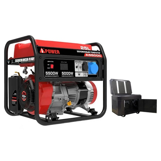 Бензиновый генератор A-iPower A5500C + кожух для генератора 1200-Optimal (тихий)