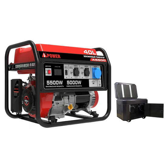 Бензиновый генератор A-iPower A5500 + кожух для генератора 1200-Optimal (тихий)