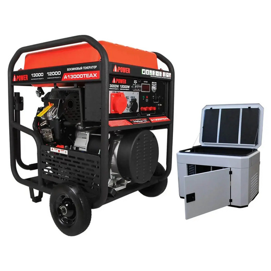 Бензиновый генератор A-iPower A13000TEAX + кожух для генератора 1400-Optimal (тихий)