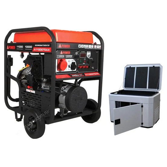Бензиновый генератор A-iPower A11000TEAX + кожух для генератора 1400-Optimal (тихий)