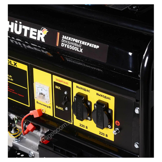 Бензиновый генератор HUTER DY6500LX с колесами
