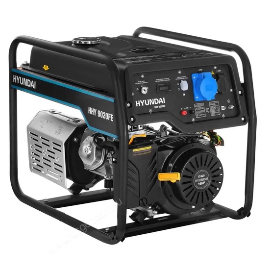Бензиновый генератор Hyundai HHY 9020FE + кожух для генератора 1400SS (супер тихий)