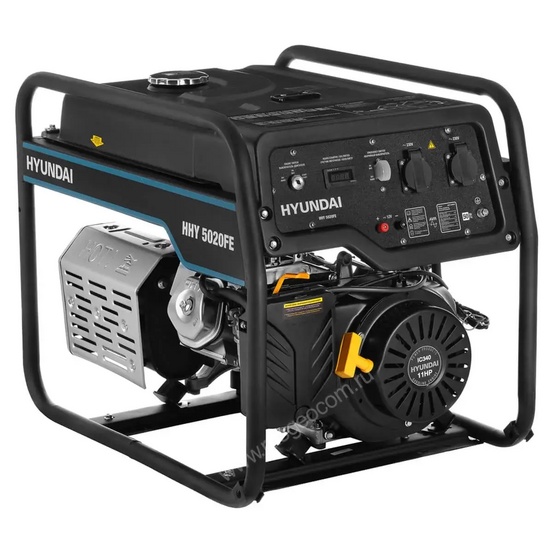 Бензиновый генератор Hyundai HHY 5020FE + транспортировочный комплект HOME Serie 5020-9020