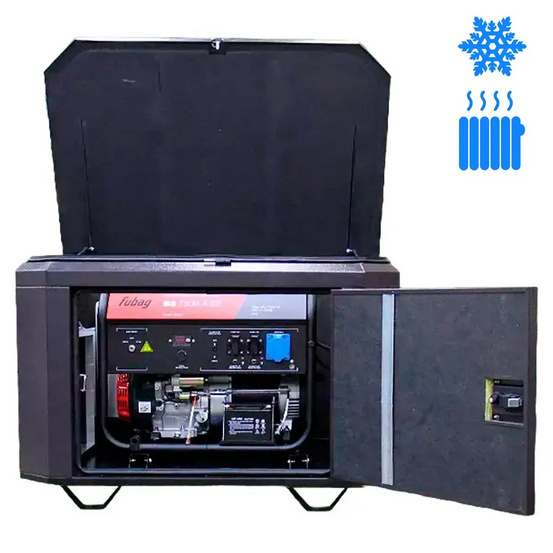 Бензиновый генератор TSS SGG 9000ELA с шумозащитным кожухом 1200-Winter зимний комплект (тихий)