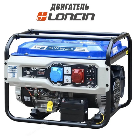 Бензиновый генератор TSS SGG 9000E3LU с шумозащитным кожухом 1200-Winter зимний комплект (тихий)